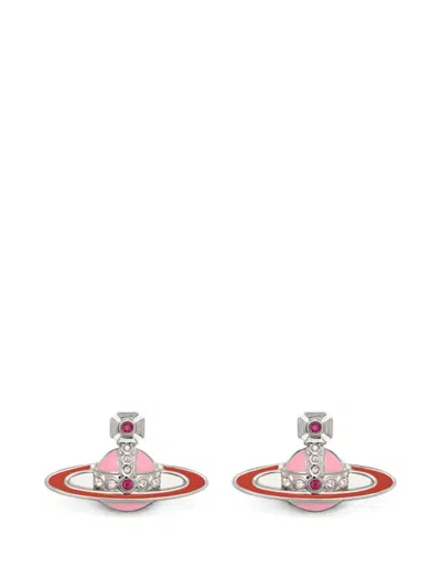 Vivienne Westwood Small Neo Bas Relief Earrings In Pink