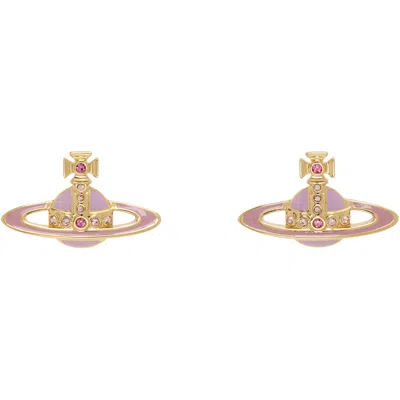 Vivienne Westwood Small Neo Bas Relief Earrings In Green