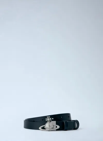 Vivienne Westwood Small Orb Buckle Belt In Orange