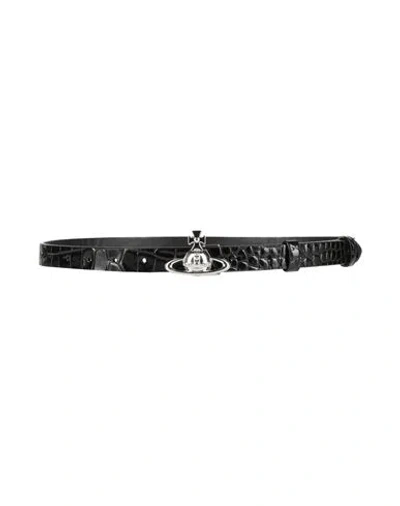 Vivienne Westwood Small Orb Buckle Belt Woman Belt Black Size S/m Leather