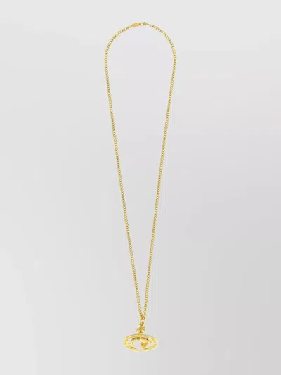 Vivienne Westwood Small Orb Pendant On Chain Necklace In Gold