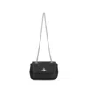 Vivienne Westwood Leather Mini Crossbody Bag In Black