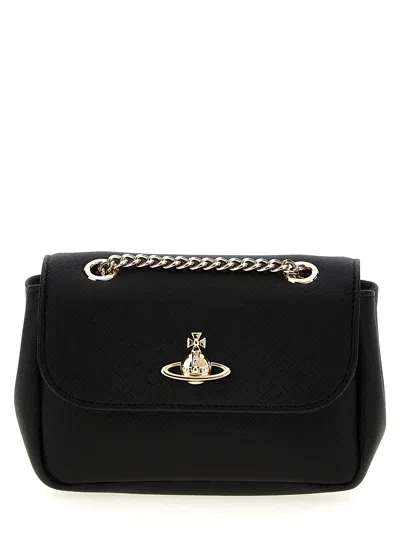 Vivienne Westwood Small Purse Chain Shoulder Bag In Black