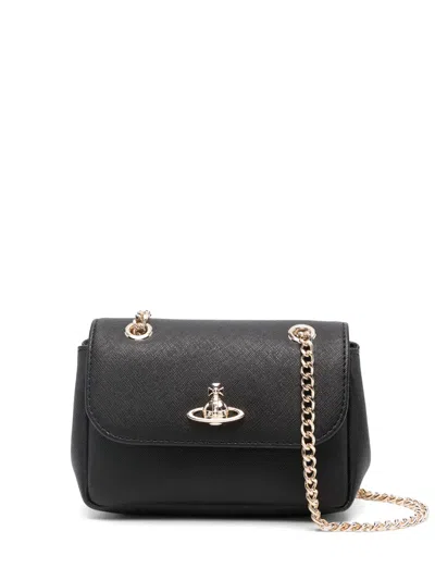 Vivienne Westwood Small Purse Chain Shoulder Bag In Black