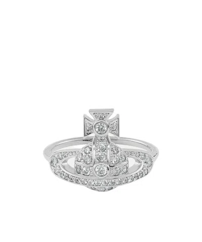 Vivienne Westwood Small Round Ring In Gray