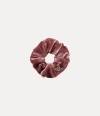 Vivienne Westwood Small Scrunchie Viscose Silk Velvet Peony Os-u Women In Brown