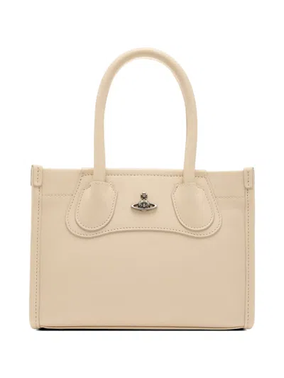 Vivienne Westwood Small Troy Tote Bag In Neutral