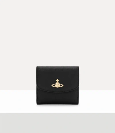 Vivienne Westwood Small Wallet Saffiano Leather Black One Size Women