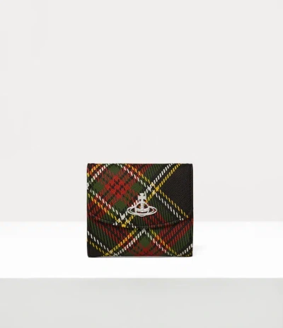 Vivienne Westwood Small Wallet Saffiano Printed Chelsea-tartan One Size Women In Multi
