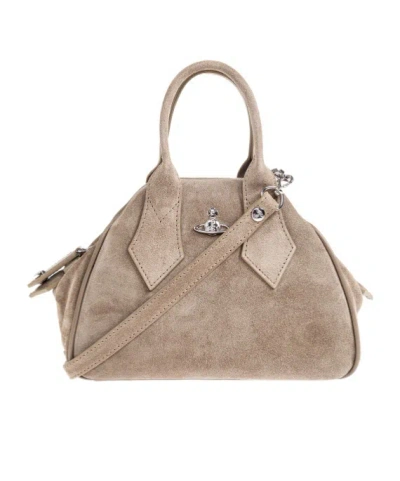 Vivienne Westwood Small Yasmine Handbag In Brown
