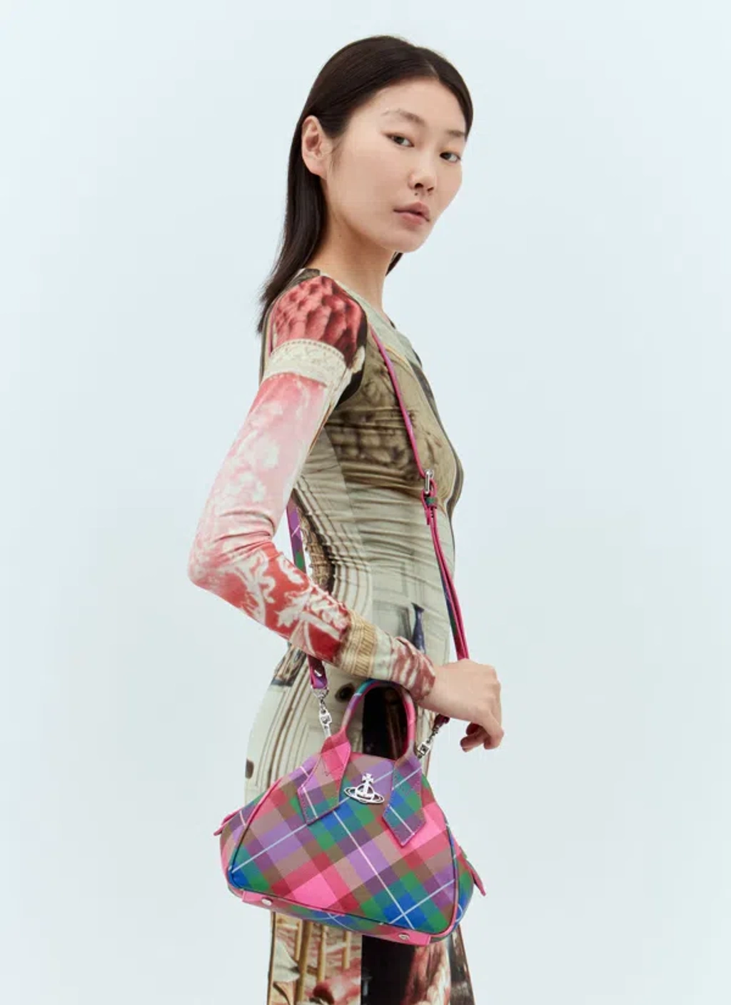 Vivienne Westwood Small Yasmine Handbag In Candy Tartan