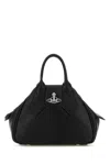 Vivienne Westwood Textured Pebbled Shoulder Bag With Adjustable Strap In Nero