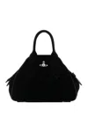 Vivienne Westwood Structured Pebbled Texture Shoulder Bag With Dual Handles In Black