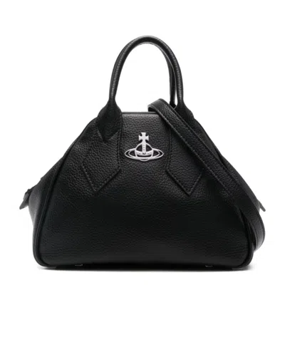 VIVIENNE WESTWOOD VIVIENNE WESTWOOD SMALL YASMINE ORB PLAQUE TOTE BAG