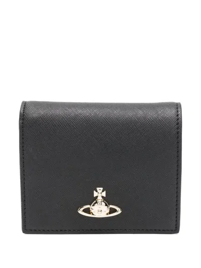 Vivienne Westwood Snap Closure Bi-fold Wallet Accessories In Black