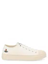 Vivienne Westwood Canvas Low-top Logo Rubber Sneakers In White