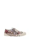 Vivienne Westwood Low Top Plimsoll Tartan Canvas Mc-haze 8-41 Women In Multicolour