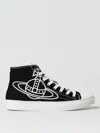 Vivienne Westwood High Top Canvas Plimsoll Cotton Canvas Black 11-45 Men In Black