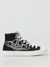 Vivienne Westwood High Top Canvas Plimsoll Cotton Black 3-36 Women In White