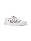 Vivienne Westwood Minimalist White Sneakers With Smooth Silhouette In White