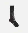 Vivienne Westwood Sock Flame Anthracite 9-11 Unisex