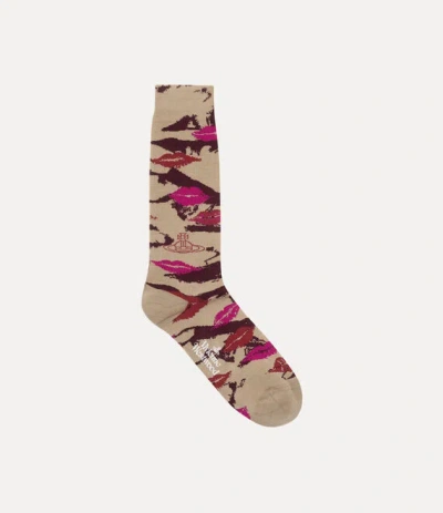 Vivienne Westwood Sock Kisses Beige 9-11 Unisex