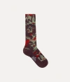 Vivienne Westwood Sock Toile De Jouy Purple 9-11 Unisex