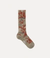 Vivienne Westwood Sock Toile De Jouy Sand 9-11 Unisex In Nude