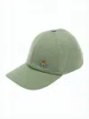Vivienne Westwood Soft Cotton Baseball Cap With Curved Brim In Gold