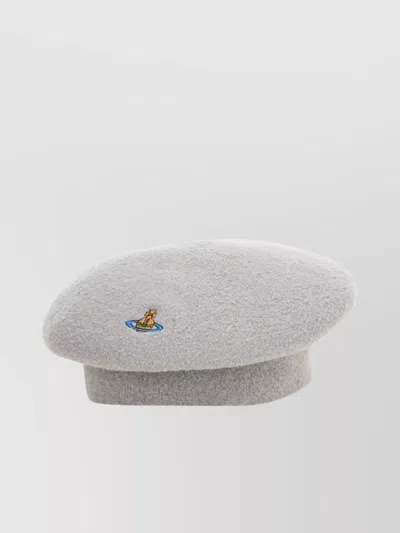 Vivienne Westwood Soft Texture Round Wool Cap In Grey