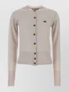 Vivienne Westwood Orb-embellished Virgin-wool Cardigan In Gray
