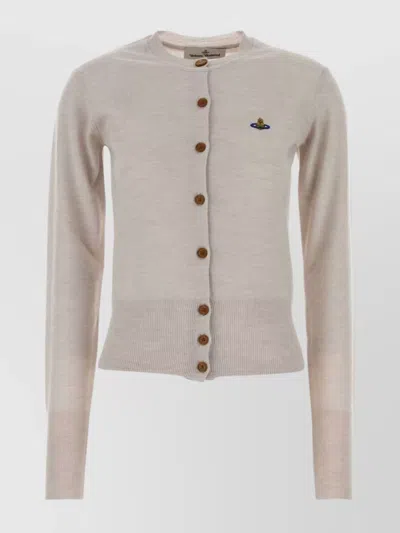 VIVIENNE WESTWOOD SOFT WOOL CARDIGAN CREW NECK