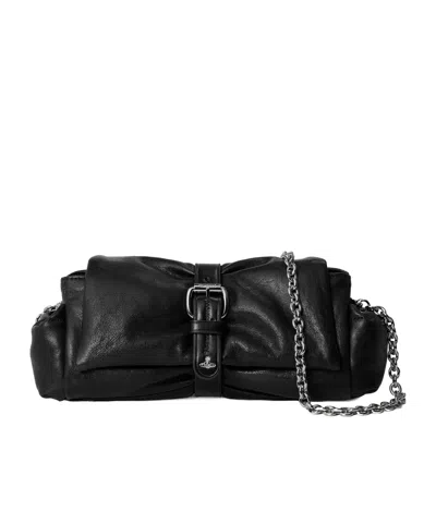 Vivienne Westwood Solid Color Clutch Bag In Black
