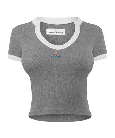 Vivienne Westwood Solid Color Top In Gray