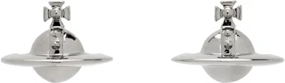 Vivienne Westwood Solid Orb Earrings In Silver