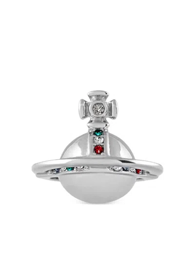 Vivienne Westwood Solid Orb Ring In Silver