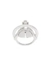 Vivienne Westwood Solid Orb Ring In Silver