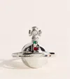 Vivienne Westwood Solid Orb Ring In Silver