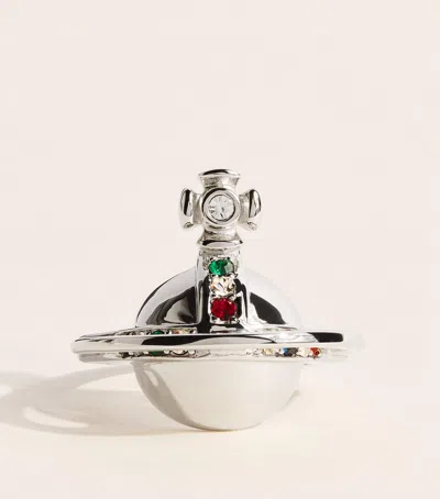 Vivienne Westwood Solid Orb Ring In Silver