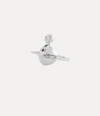 Vivienne Westwood Solid Orb Ring Silver Unisex In Silver