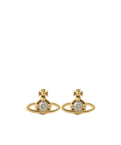 Vivienne Westwood Solitaire Earrings In Gold