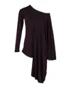 Vivienne Westwood Sparkly Off-shoulder Midi Dress In Purple Acetate In Purple
