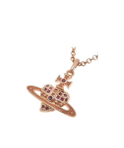 Vivienne Westwood Sphere Heart Necklace In Gold