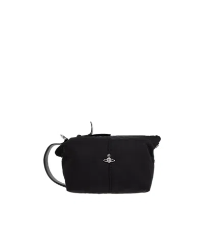Vivienne Westwood Spherical Pattern Cosmetic Bag In Black