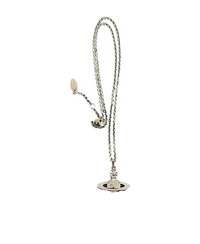 Vivienne Westwood Spherical Pattern Necklace In Gray
