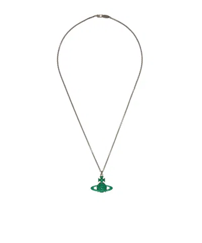 Vivienne Westwood Spherical Pendant Necklace In Green