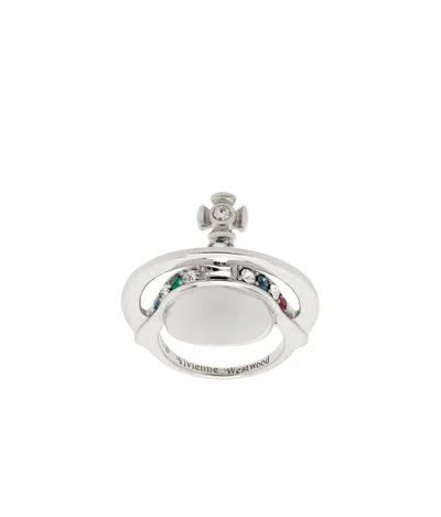 Vivienne Westwood Spherical Ring In White