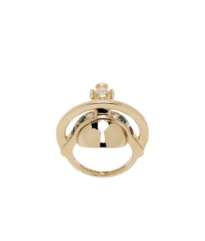 Vivienne Westwood Spherical Ring In Yellow