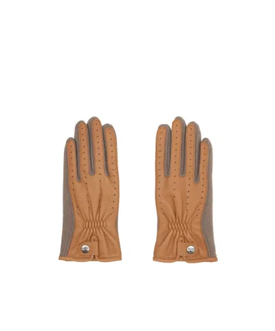 Vivienne Westwood Spliced Gloves In Metallic