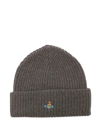 Vivienne Westwood Sporty Beanie Accessories In Gray
